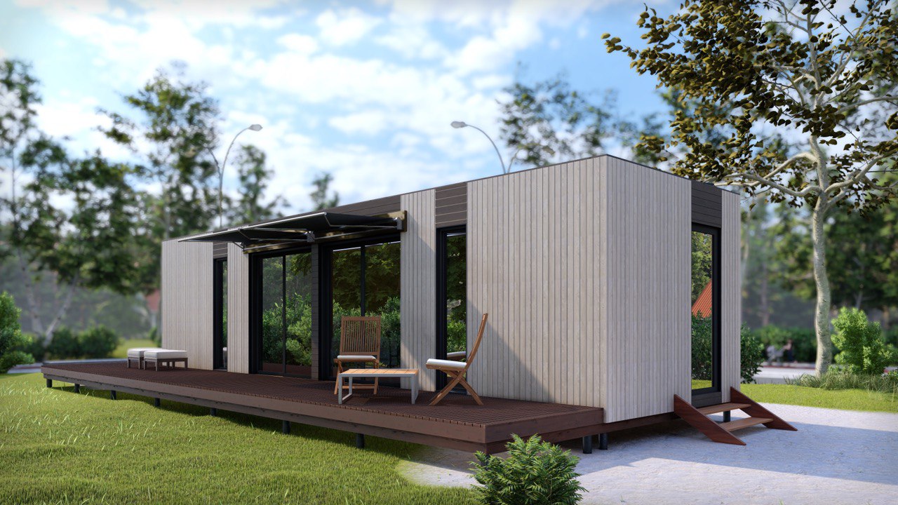 Tiny House - Mini-maison modulaire - Maison préfabriquée - 40 m² - Économe en énergie - Panneau SIP