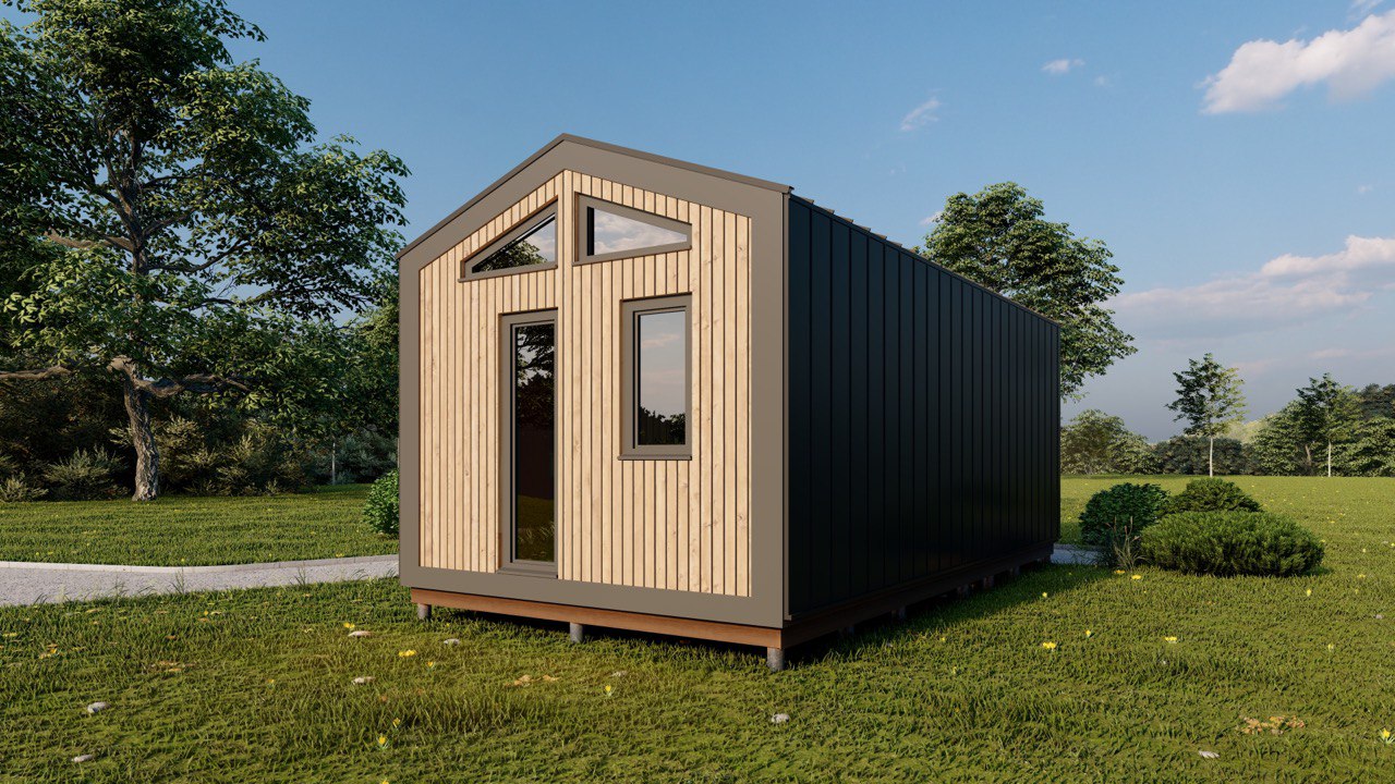 Tiny House - Mini-maison modulaire - Maison préfabriquée - 28 m² - Économe en énergie - Panneau SIP Tiny House - Mini-maison modulaire - Maison préfabriquée - 28 m² - Économe en énergie - Panneau SIP