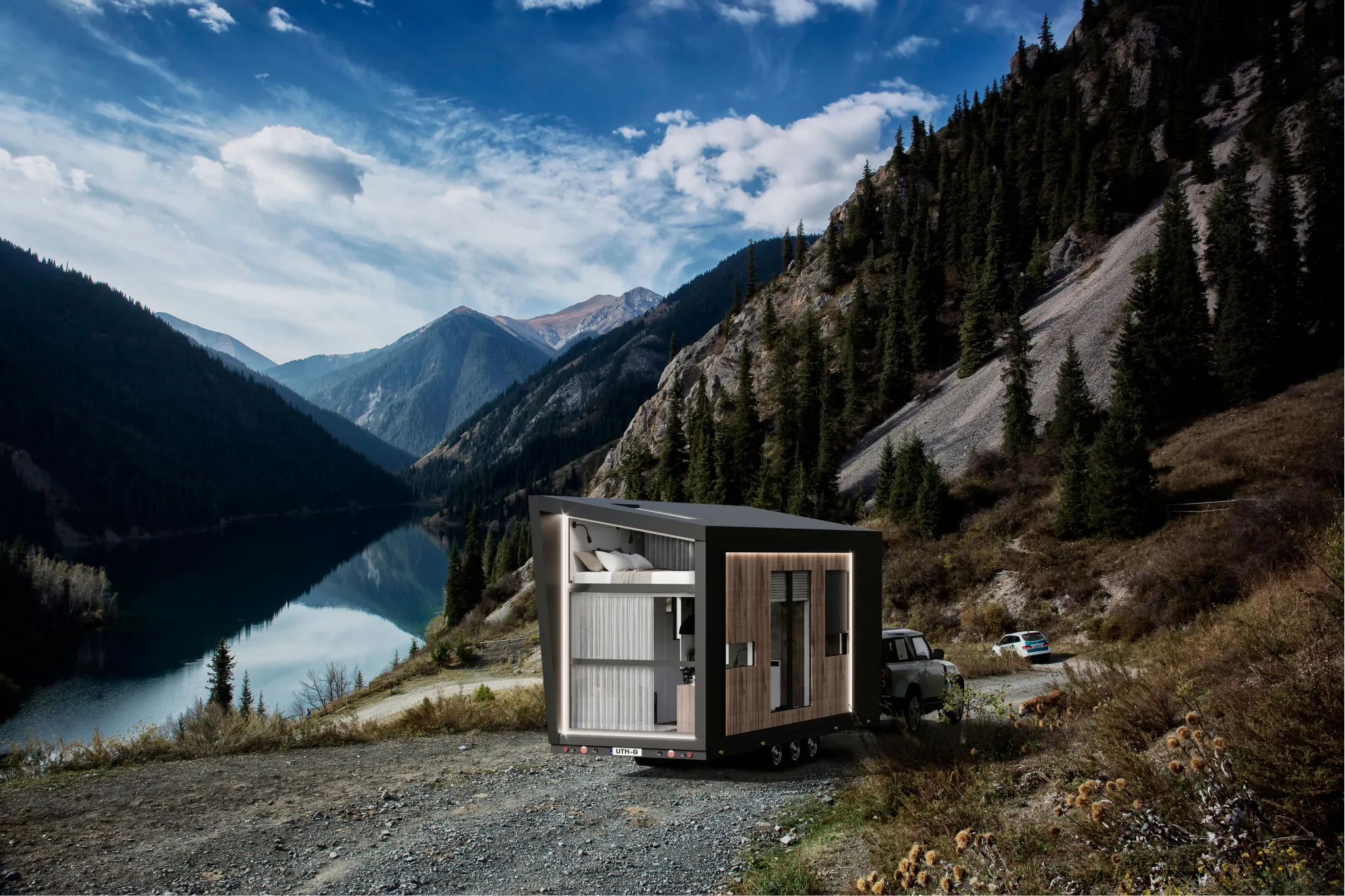 Tiny House, Maison container, Maison modulaire, Mini-maison, 21,78 m² , à deux étages - Modèle G