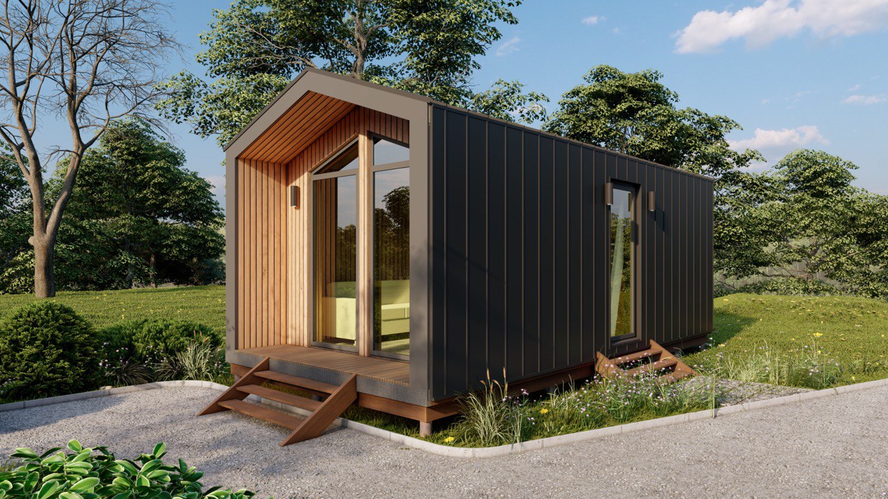 Tiny House - Mini-maison modulaire - Maison préfabriquée - 28 m² - Économe en énergie - Panneau SIP Tiny House - Mini-maison modulaire - Maison préfabriquée - 28 m² - Économe en énergie - Panneau SIP